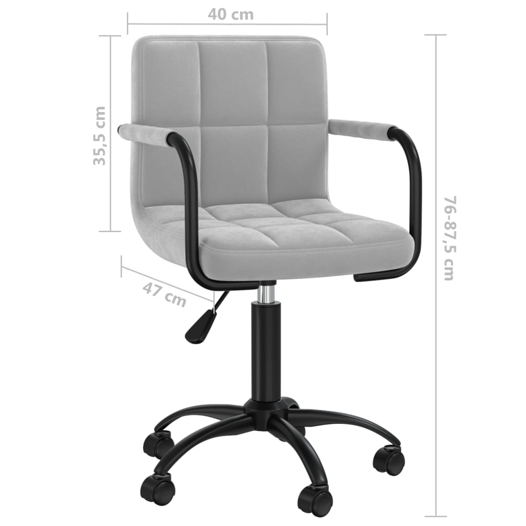 Scaun de bucatarie pivotant, catifea, gri deschis, model 43 — imaginea 3