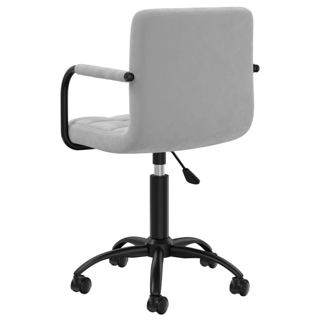 Scaun de bucatarie pivotant, catifea, gri deschis, model 43 — imaginea 6