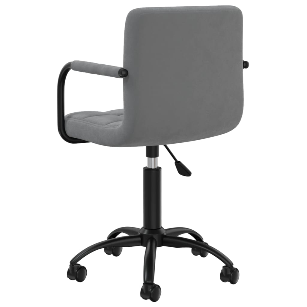 Scaun de bucatarie pivotant, catifea, gri inchis, model 43 — imaginea 5