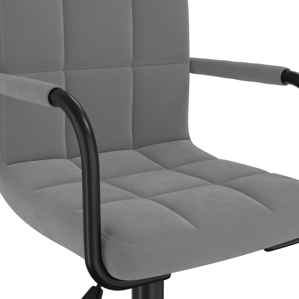 Scaun de bucatarie pivotant, catifea, gri inchis, model 43 — imaginea 7
