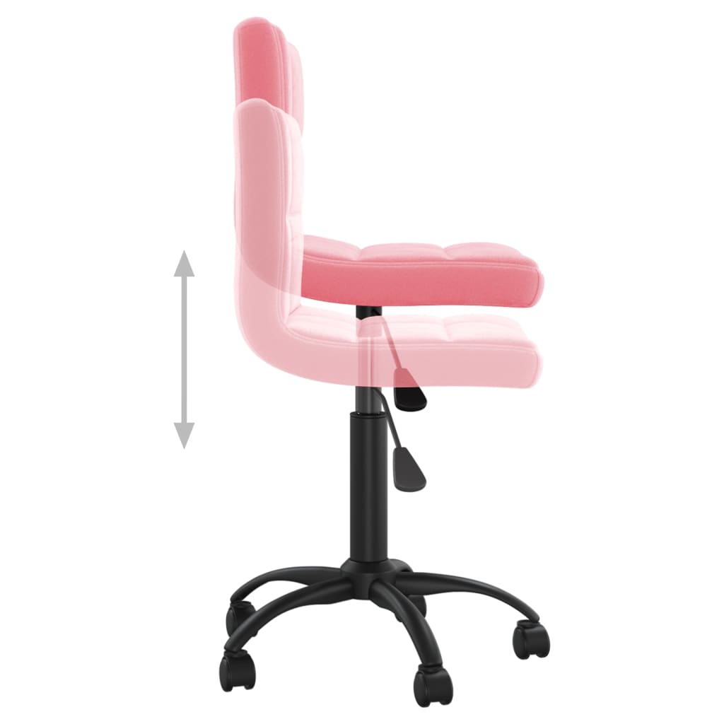 Scaun de bucatarie pivotant, catifea, roz, model 20 — imaginea 6