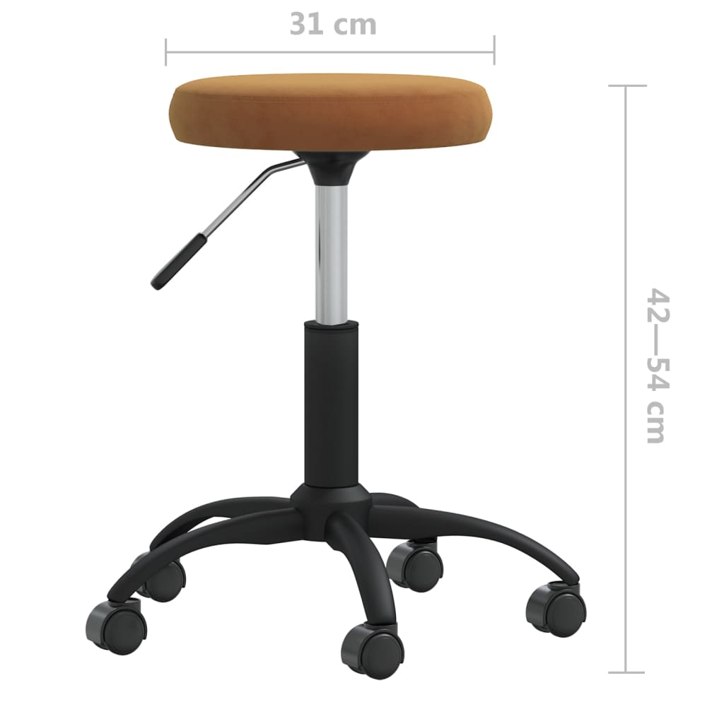 Scaun de bucatarie, catifea, maro, model 1 — imaginea 3