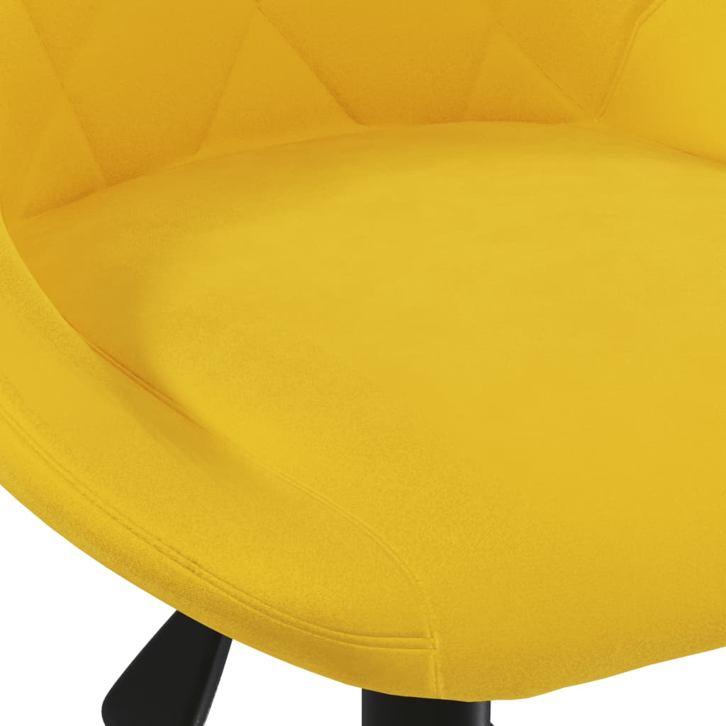 Scaun de masa pivotant, catifea, galben mustar, model 2 — imaginea 2