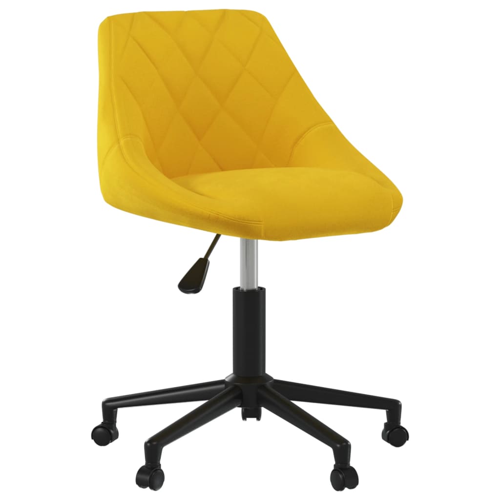 Scaun de masa pivotant, catifea, galben mustar, model 2 — imaginea 4