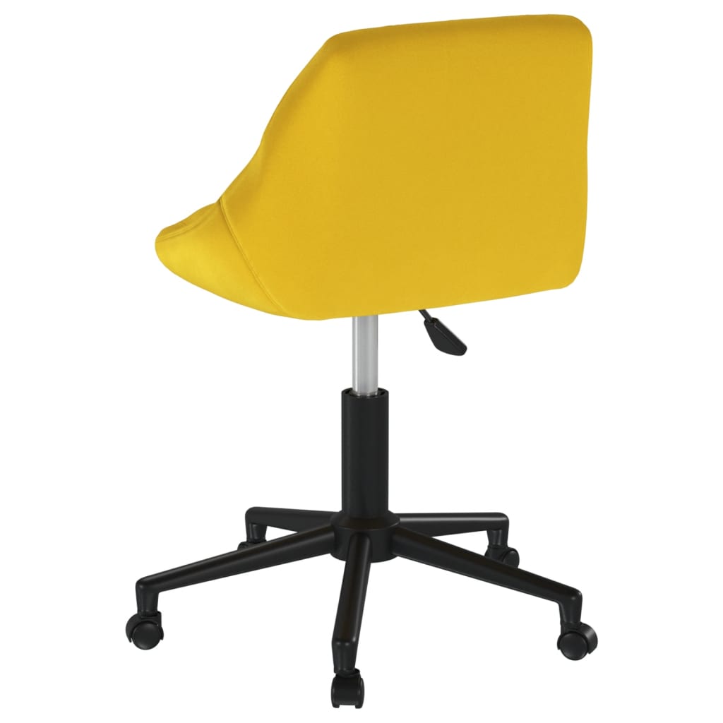 Scaun de masa pivotant, catifea, galben mustar, model 2 — imaginea 6
