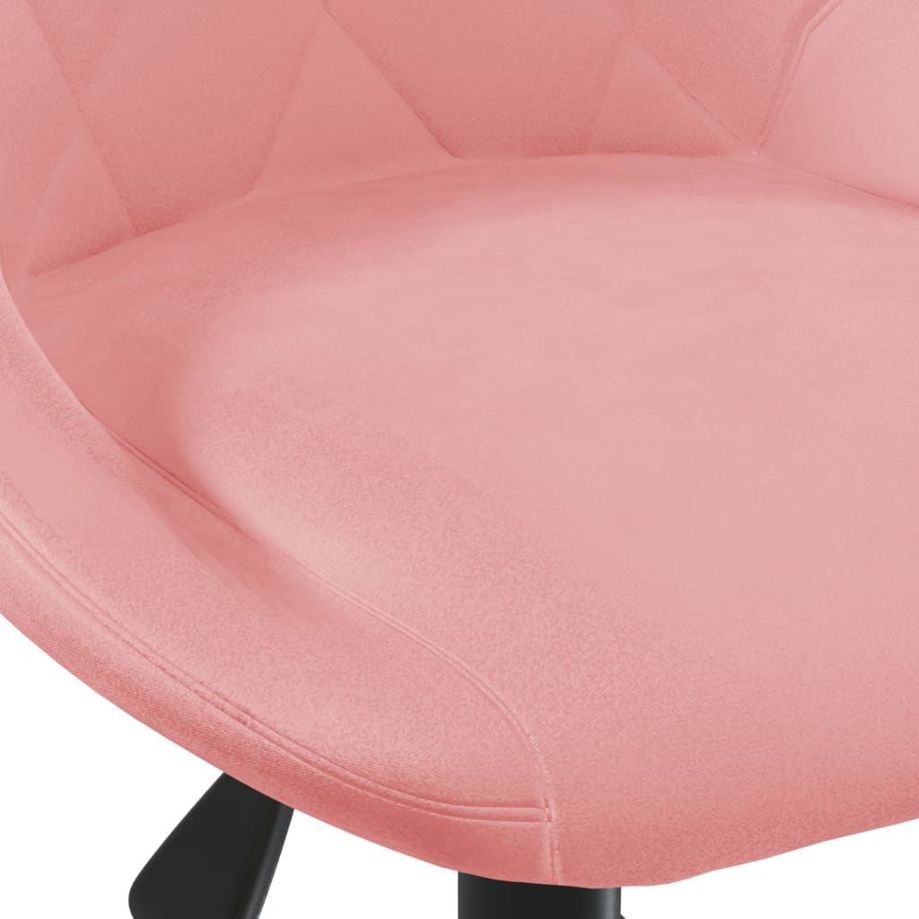 Scaun de masa pivotant, catifea, roz, model 2 — imaginea 4