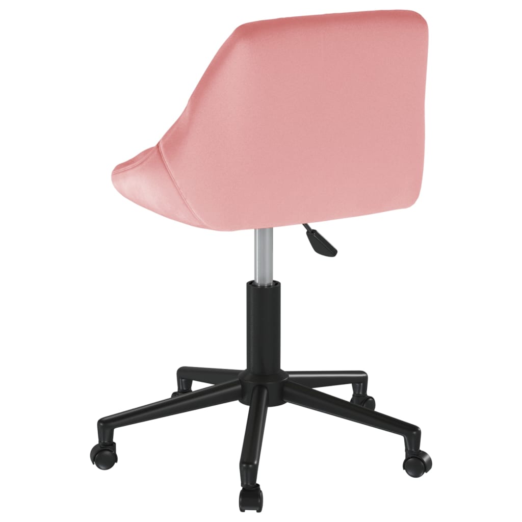 Scaun de masa pivotant, catifea, roz, model 2 — imaginea 6