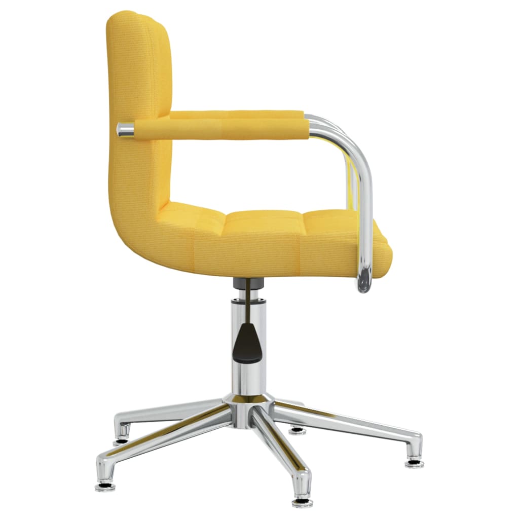 Scaun de bucatarie pivotant, textil, galben mustar, model 9 — imaginea 2