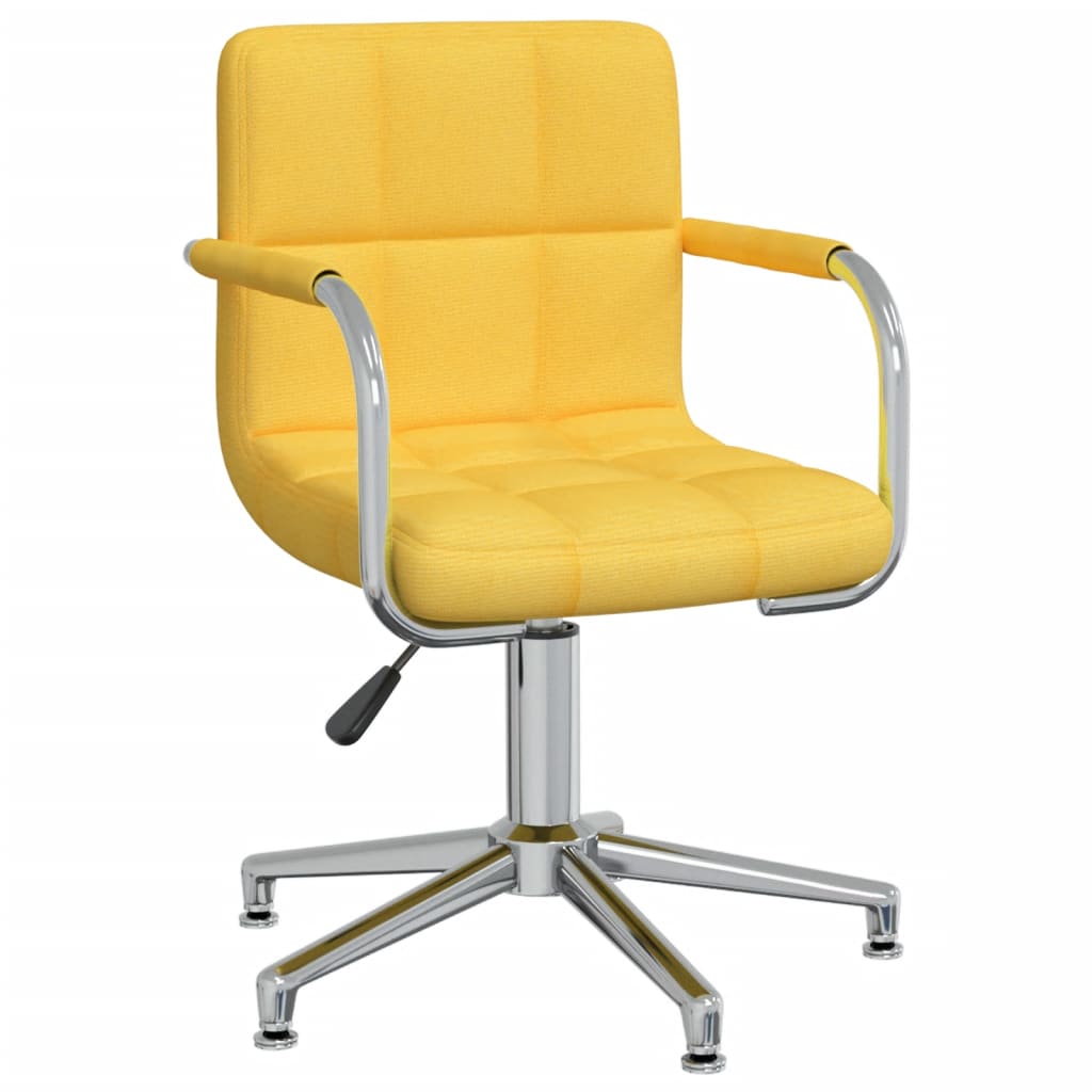 Scaun de bucatarie pivotant, textil, galben mustar, model 9 — imaginea 3