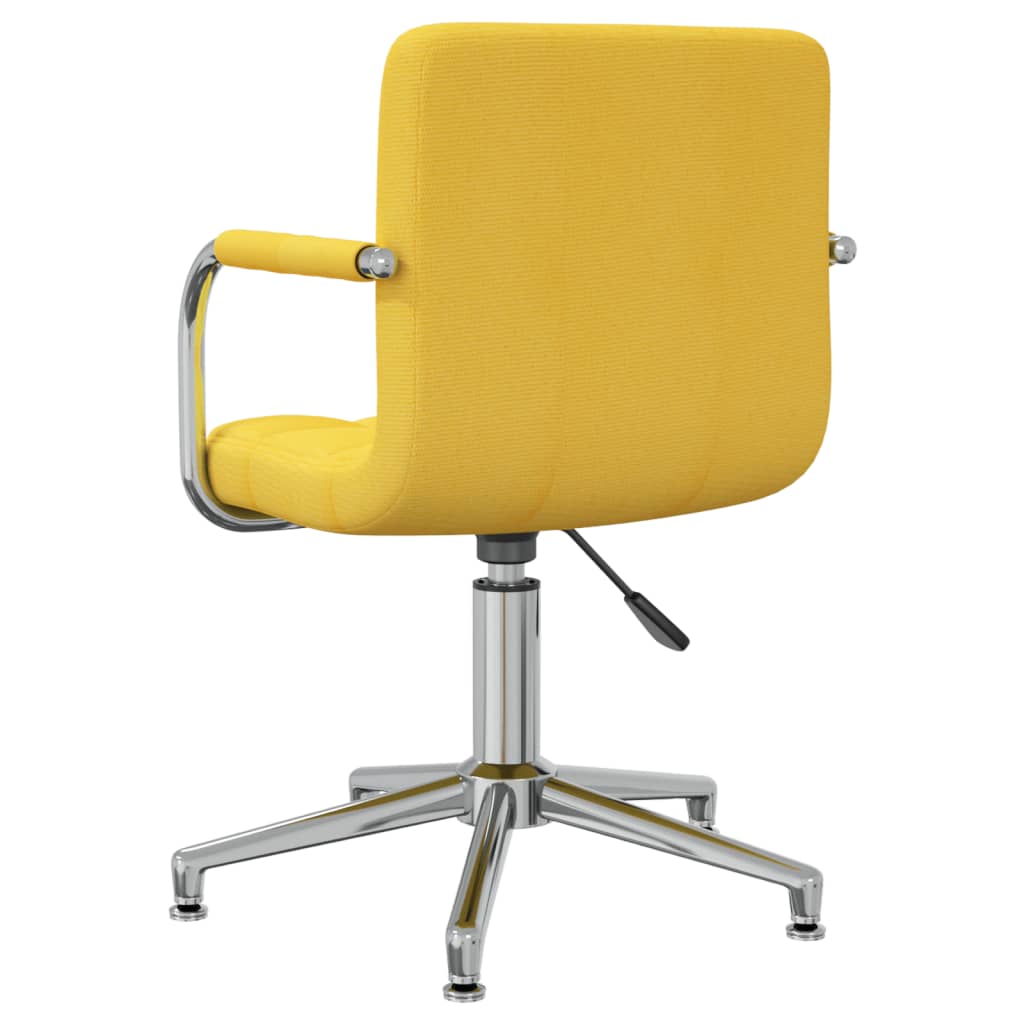 Scaun de bucatarie pivotant, textil, galben mustar, model 9 — imaginea 8