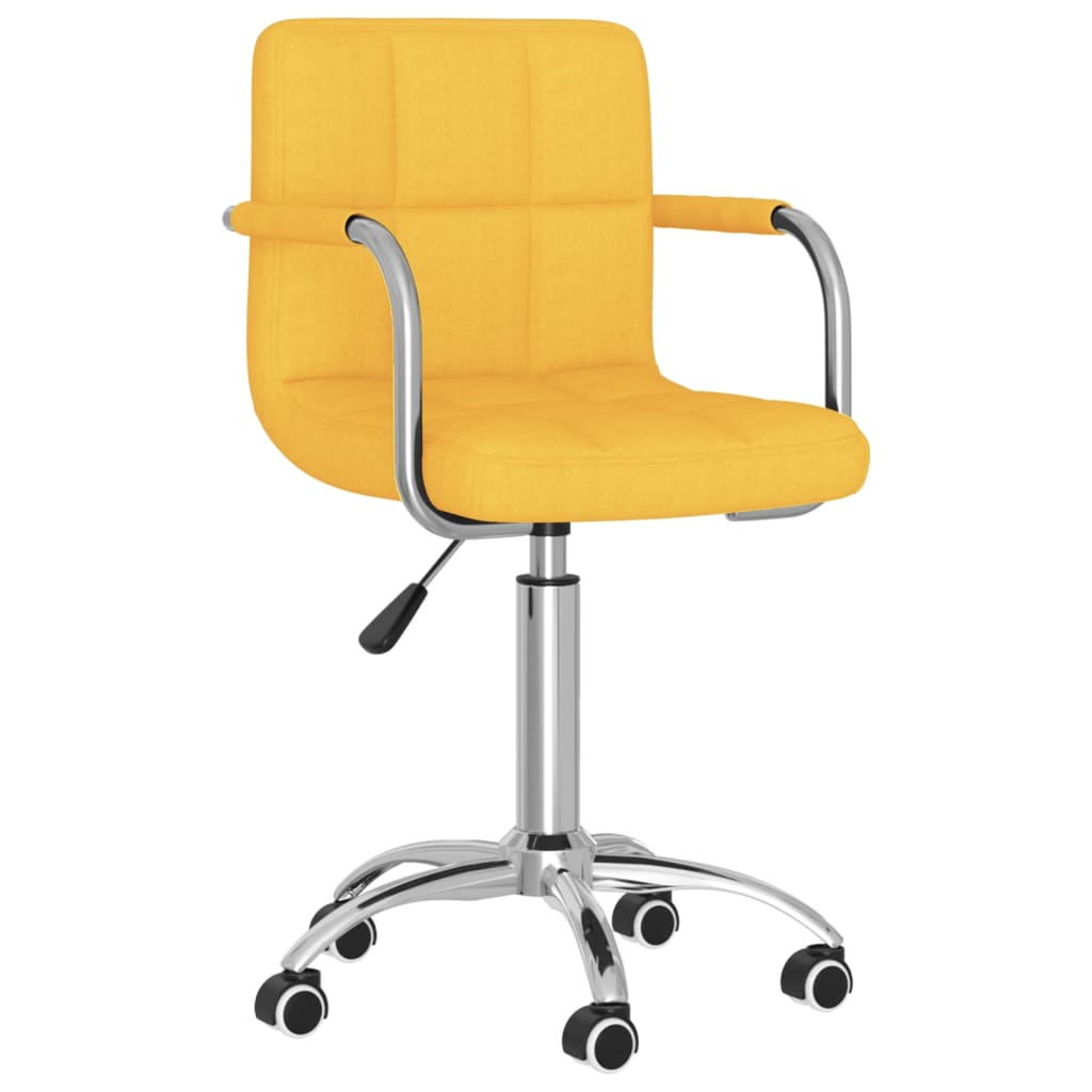 Scaun de bucatarie pivotant, material textil, galben mustar, model 2 — imaginea 4