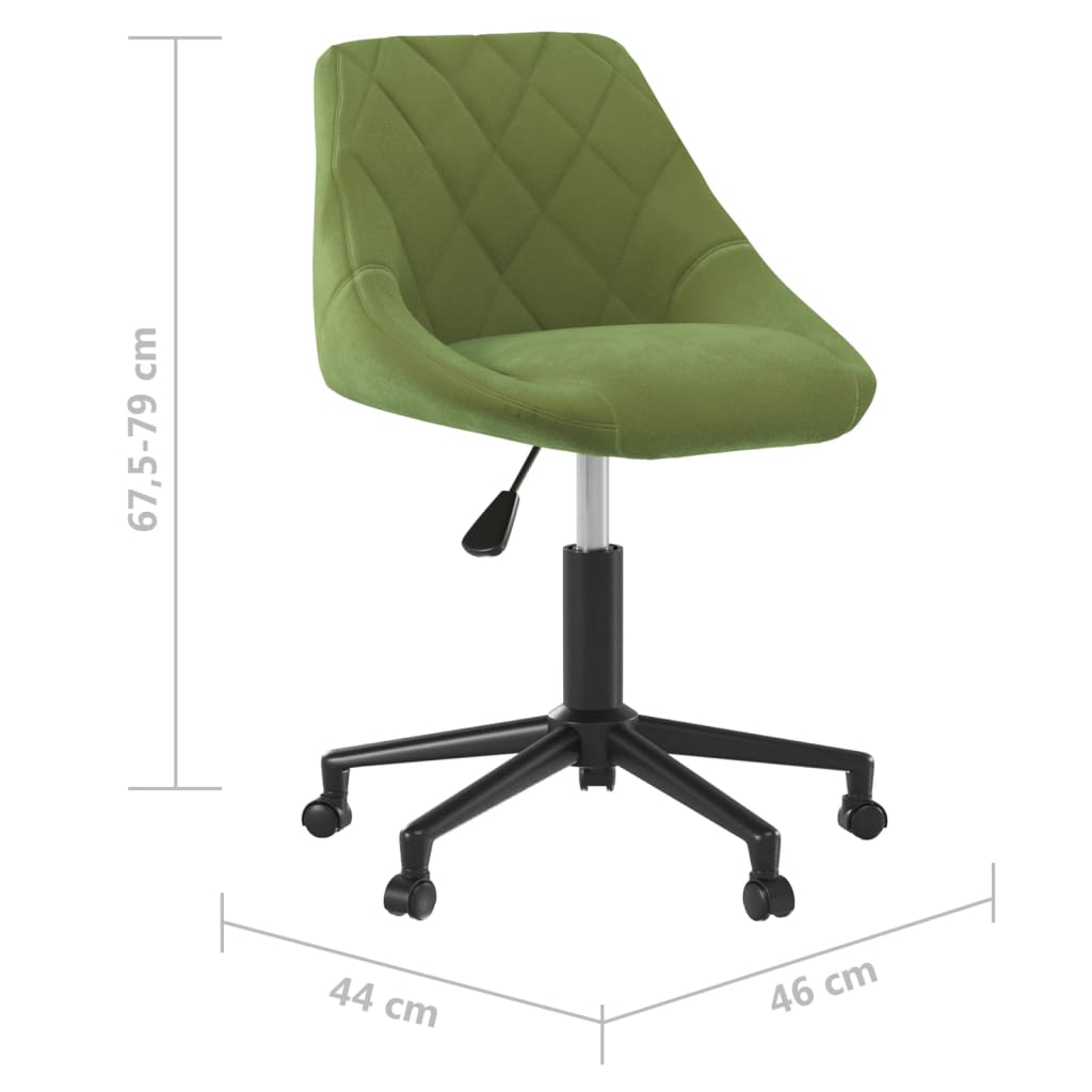 Scaun de masa pivotant, catifea, verde deschis, model 5