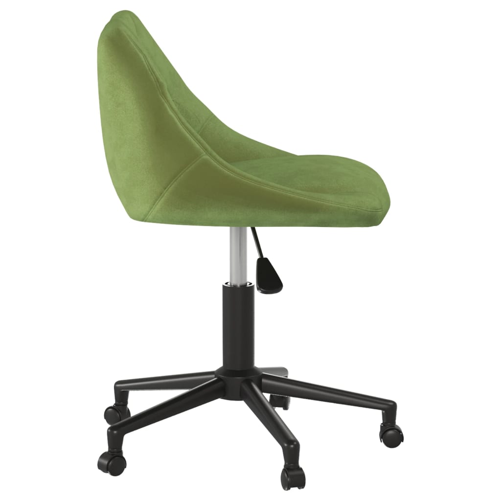 Scaun de masa pivotant, catifea, verde deschis, model 5 — imaginea 3