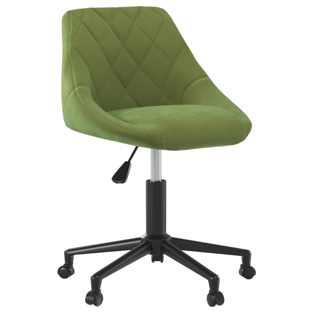 Scaun de masa pivotant, catifea, verde deschis, model 5 — imaginea 7
