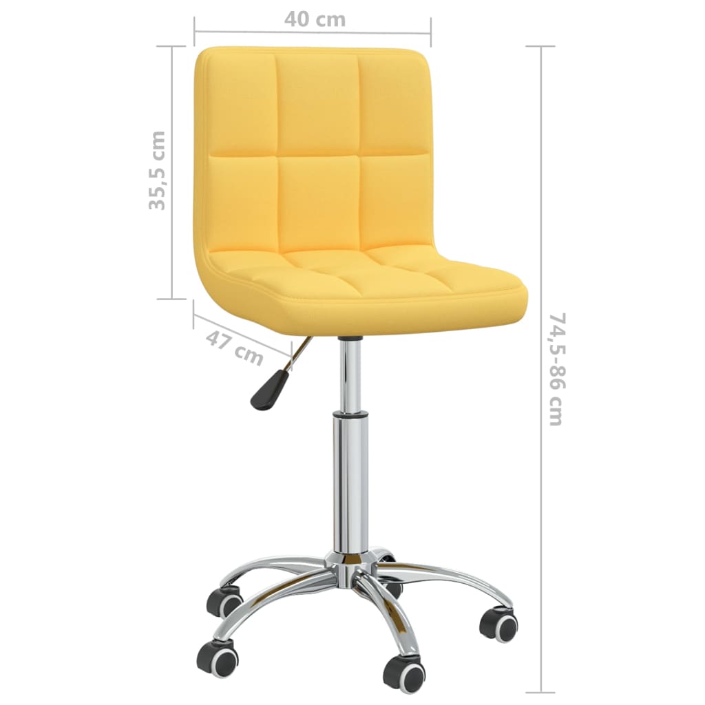 Scaun de bucatarie pivotant, material textil, galben mustar, model 6 — imaginea 5