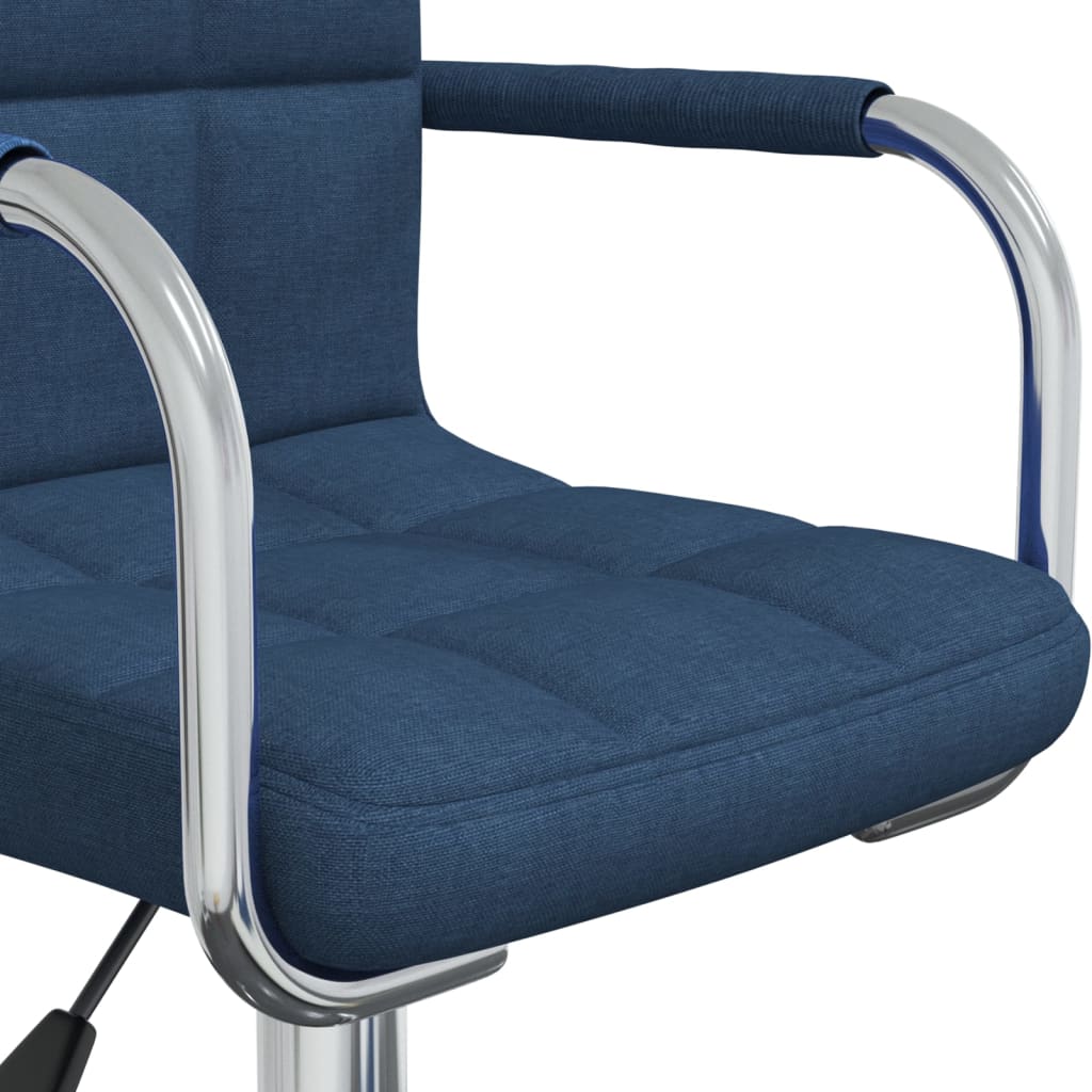 Scaun de bucatarie pivotant, material textil, albastru, model 5 — imaginea 7