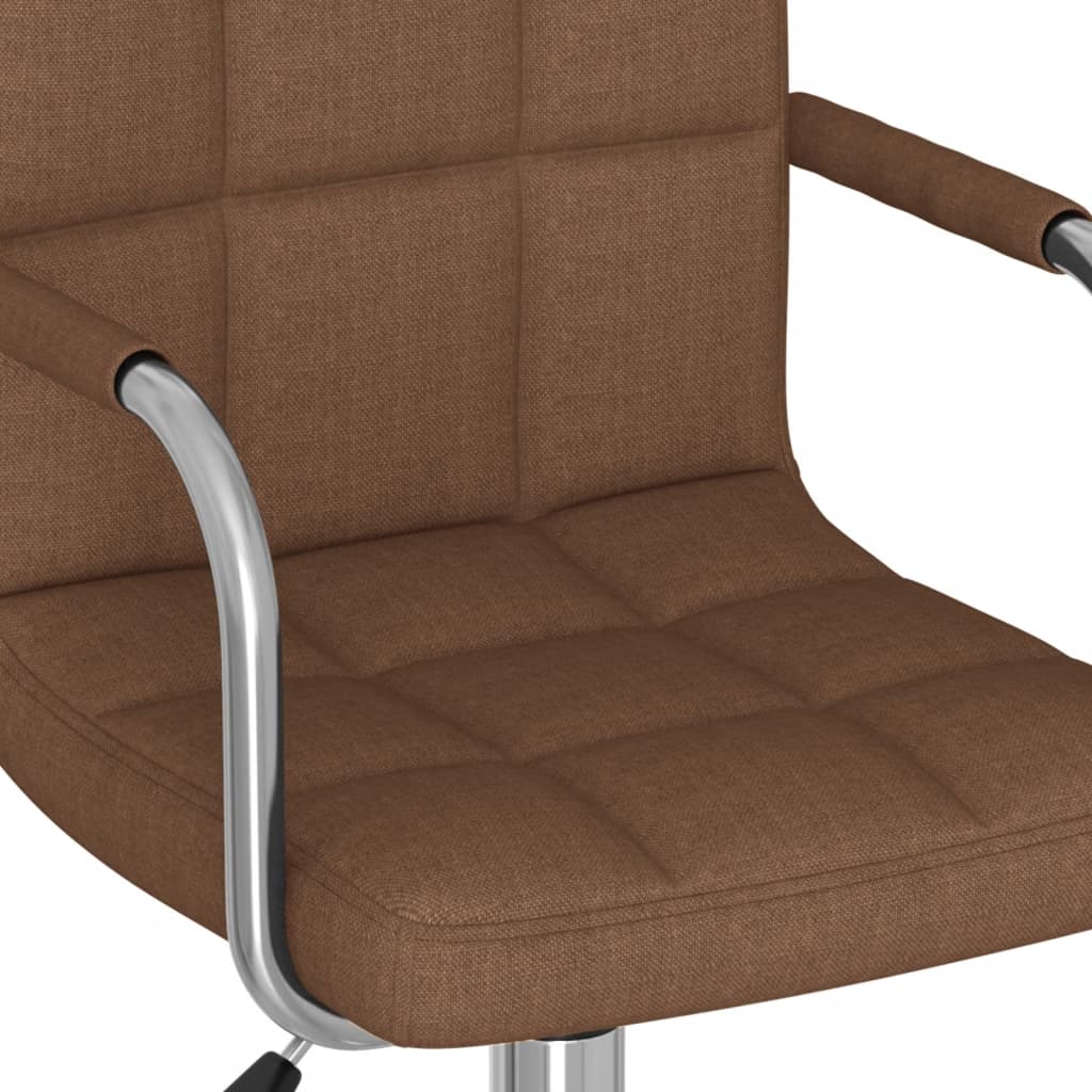 Scaun de bucatarie pivotant, material textil, maro, model 11 — imaginea 3