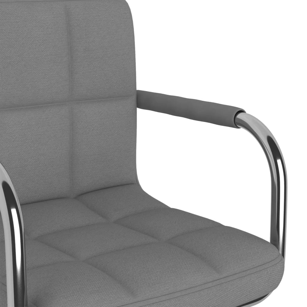 Scaun de bucatarie pivotant, material textil, gri deschis, model 14 — imaginea 7