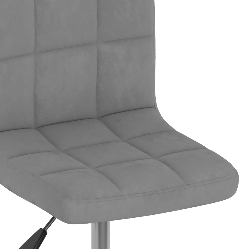Scaune de bucatarie pivotante, 2 buc., catifea, gri deschis, model 27 — imaginea 3