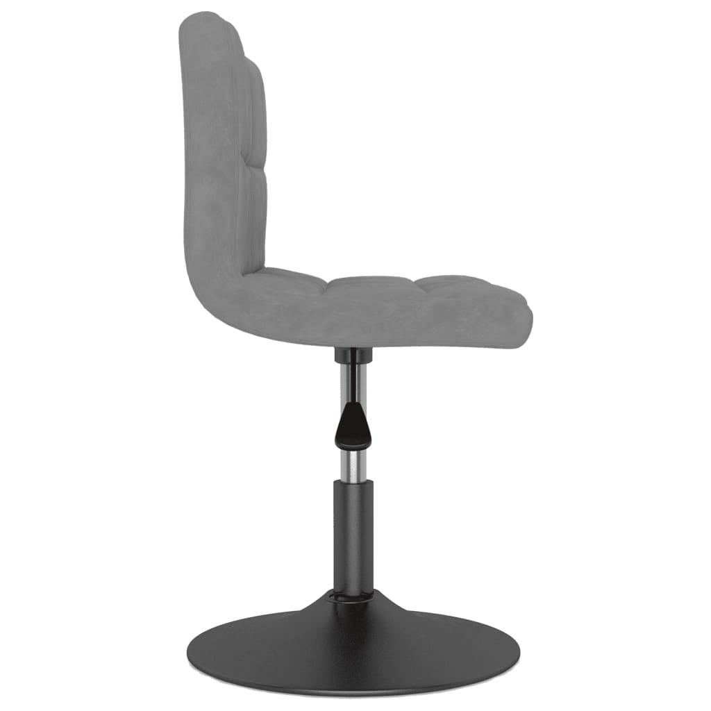 Scaune de bucatarie pivotante, 2 buc., catifea, gri deschis, model 27 — imaginea 8