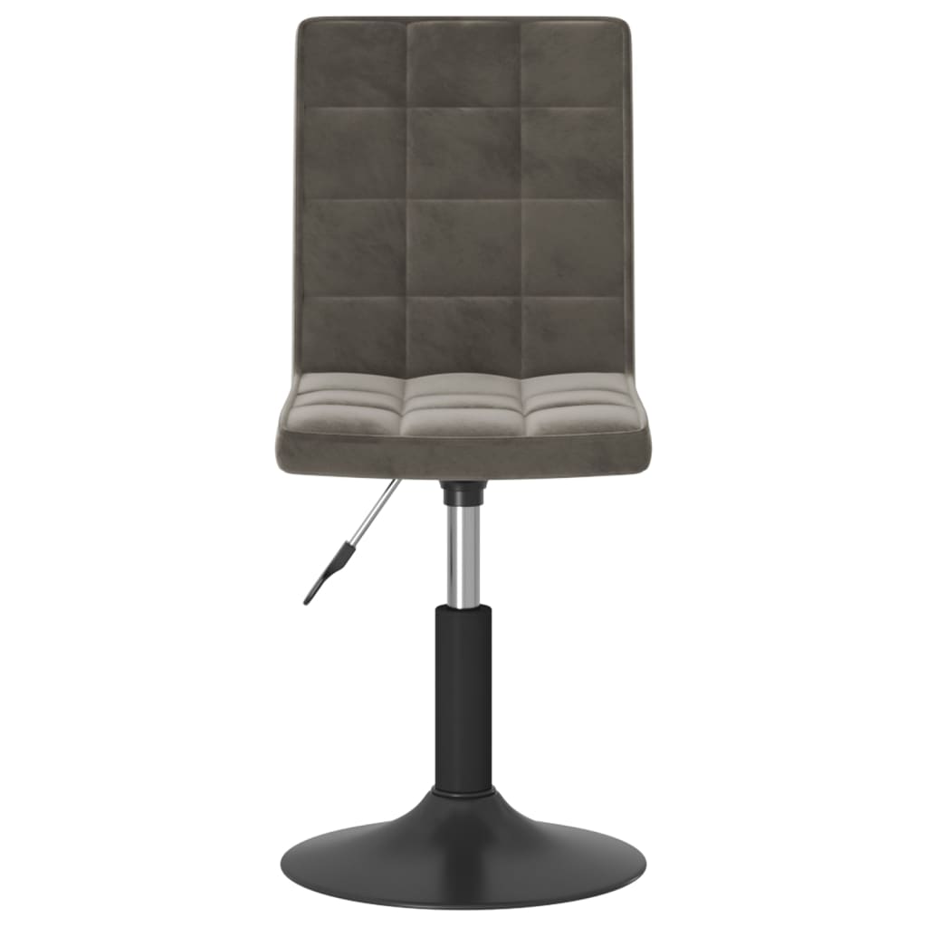 Scaune de bucatarie pivotante, 2 buc., catifea, gri inchis, model 66 — imaginea 7