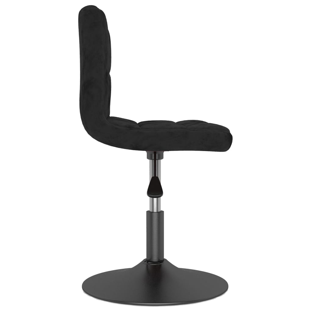 Scaun de masa pivotant, catifea, negru, model 1