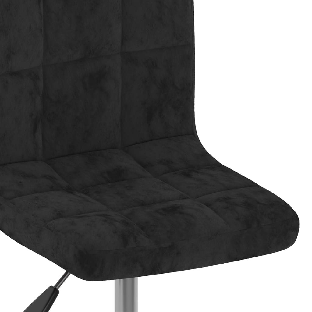 Scaun de masa pivotant, catifea, negru, model 1 — imaginea 3