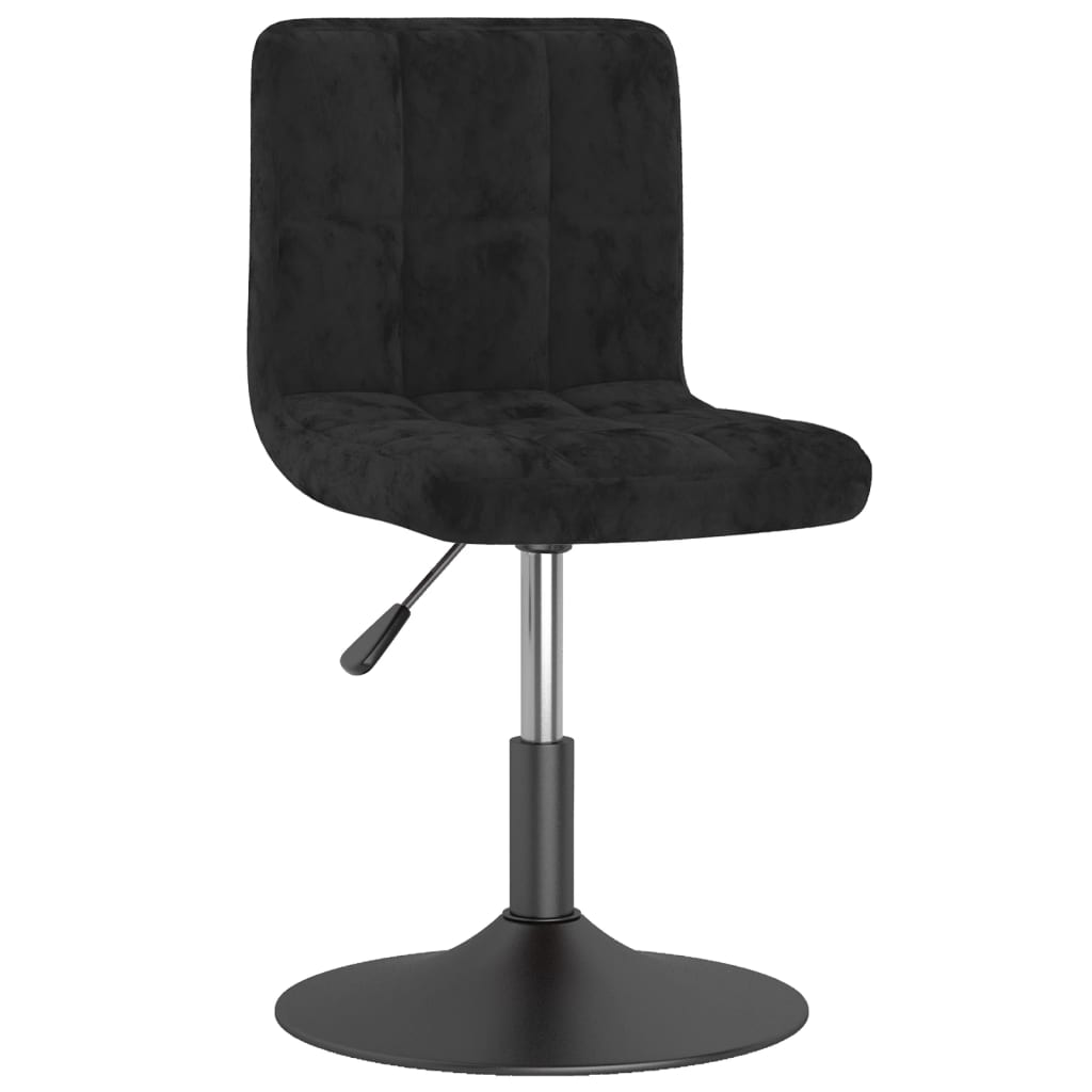 Scaun de masa pivotant, catifea, negru, model 1 — imaginea 4