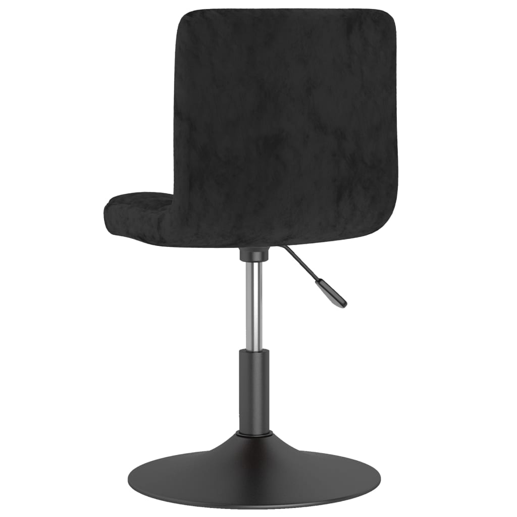Scaun de masa pivotant, catifea, negru, model 1 — imaginea 5
