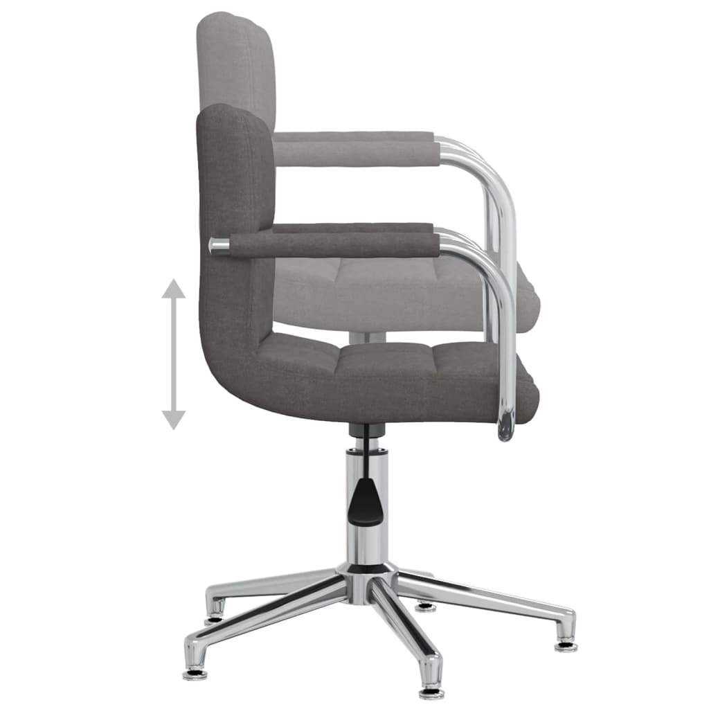 Scaun de bucatarie pivotant, textil, gri inchis, model 20