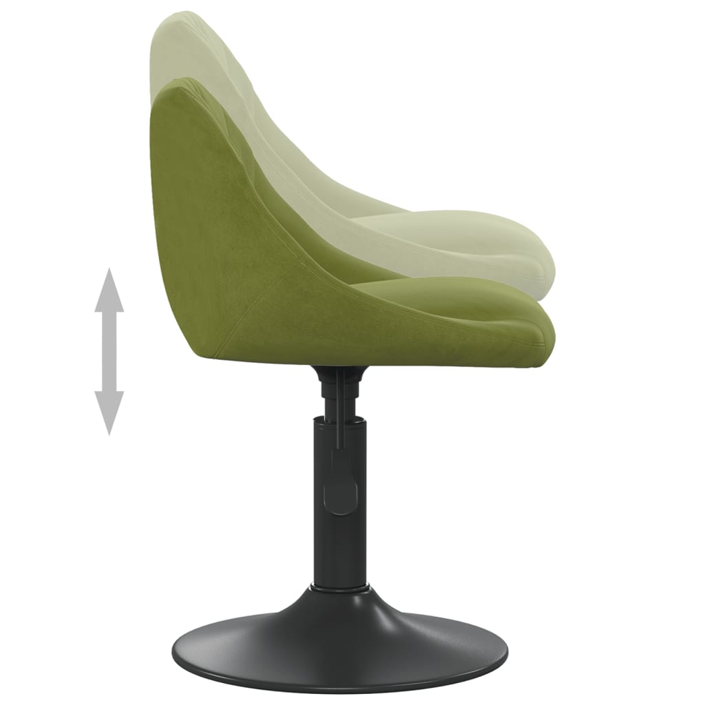 Scaun de bucatarie, catifea, verde deschis, model 1 — imaginea 3