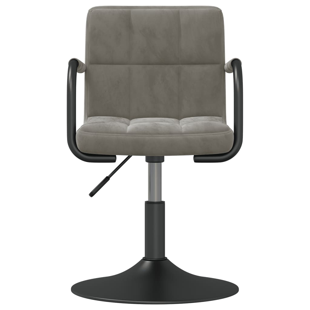 Scaun de bucatarie, catifea, gri deschis, model 9 — imaginea 5