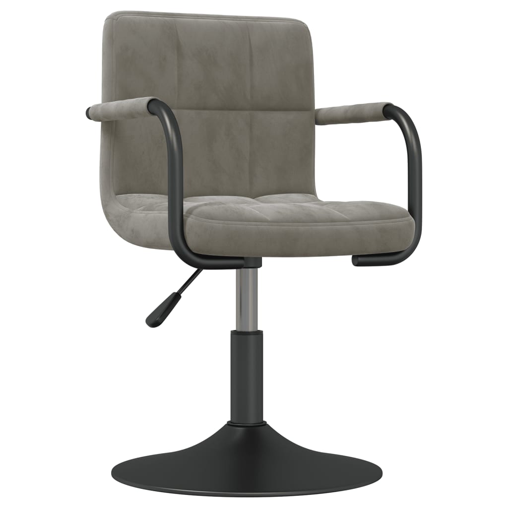 Scaun de bucatarie, catifea, gri deschis, model 9 — imaginea 6