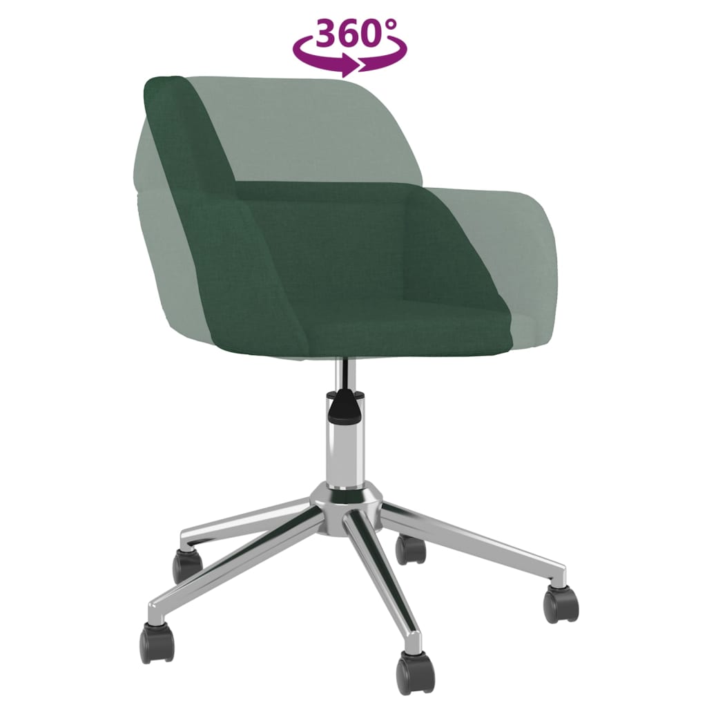 Scaune de bucatarie pivotante, 2 buc., catifea, verde inchis, model 62 — imaginea 9