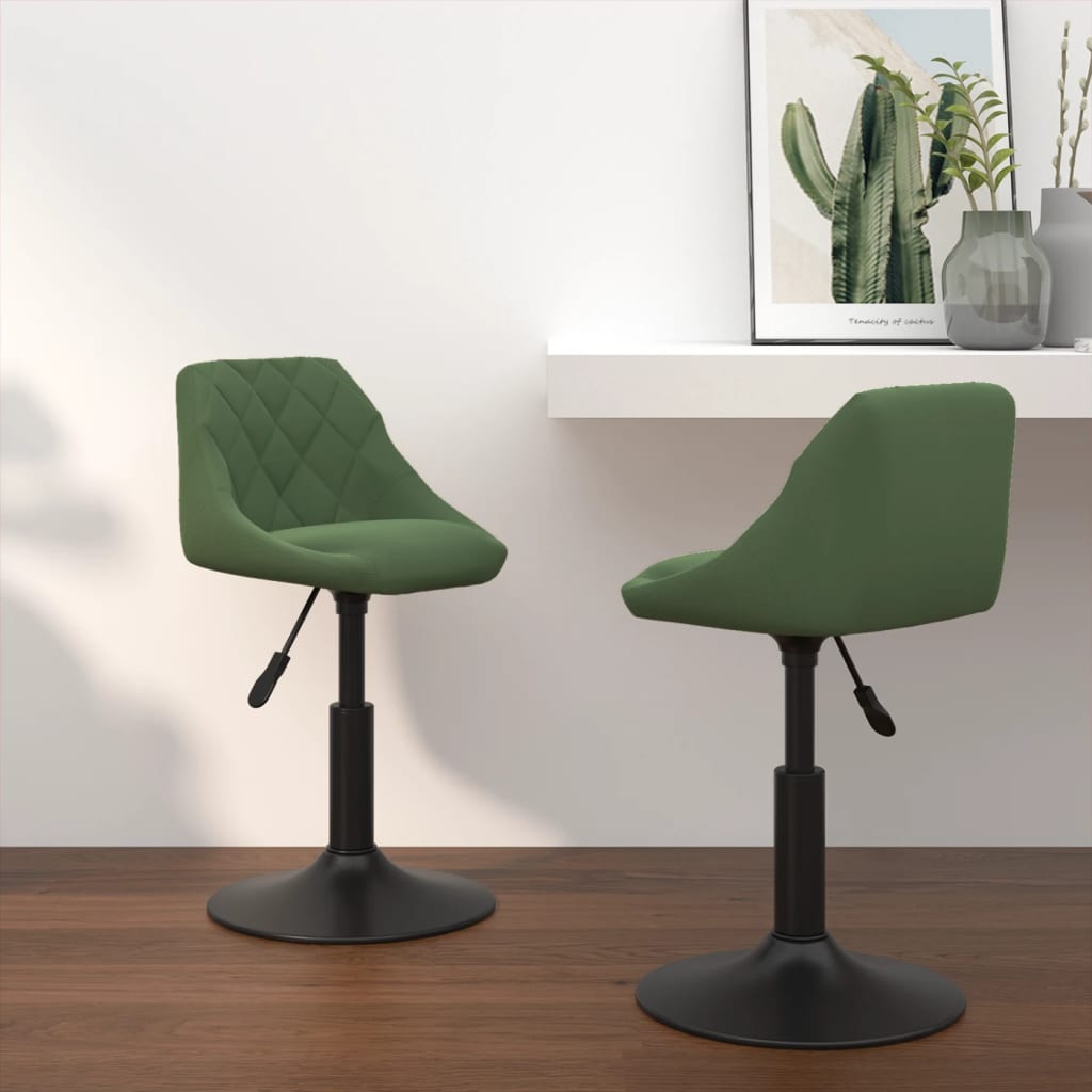 Scaune de bucatarie pivotante, 2 buc., catifea, verde inchis, model 66