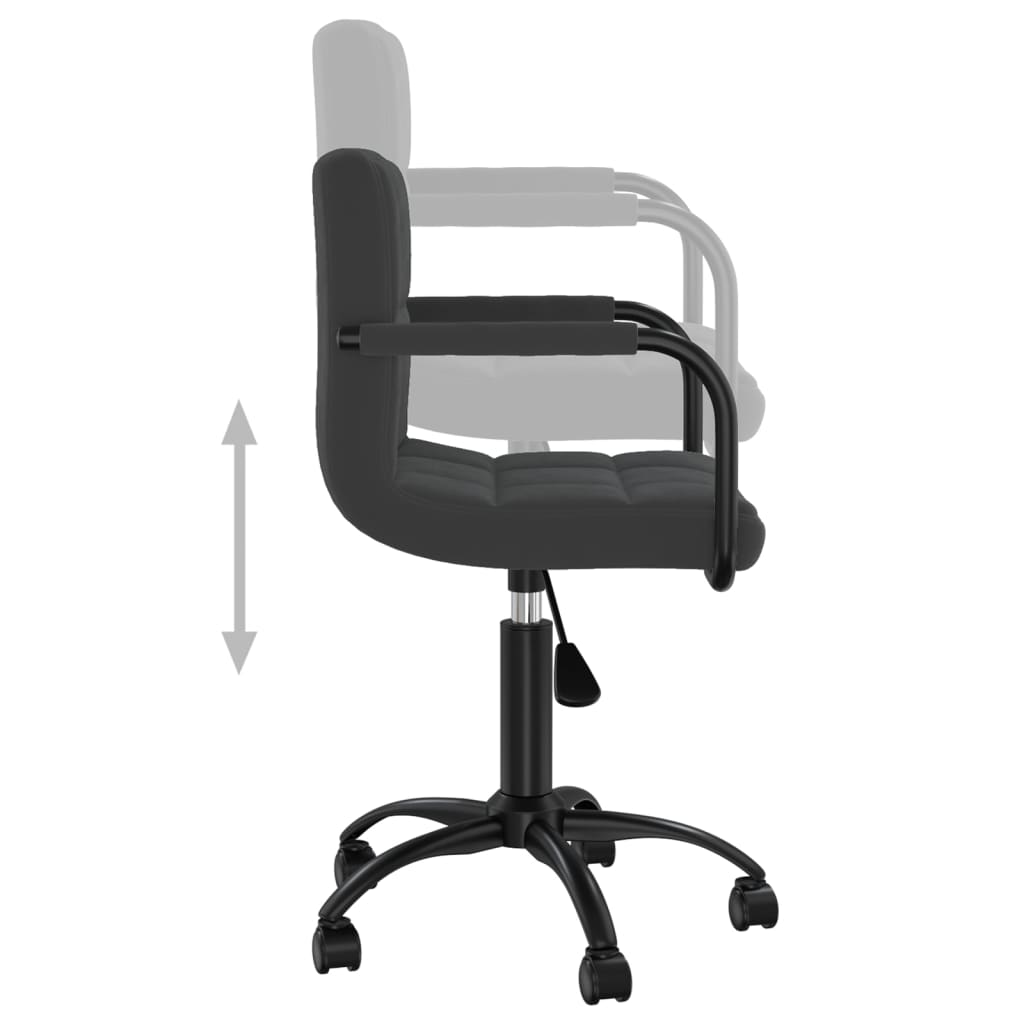 Scaune de bucatarie pivotante, 2 buc., catifea, negru, model 2 — imaginea 4