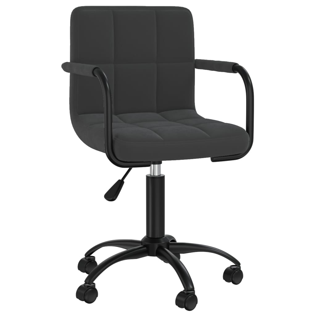 Scaune de bucatarie pivotante, 2 buc., catifea, negru, model 2 — imaginea 6