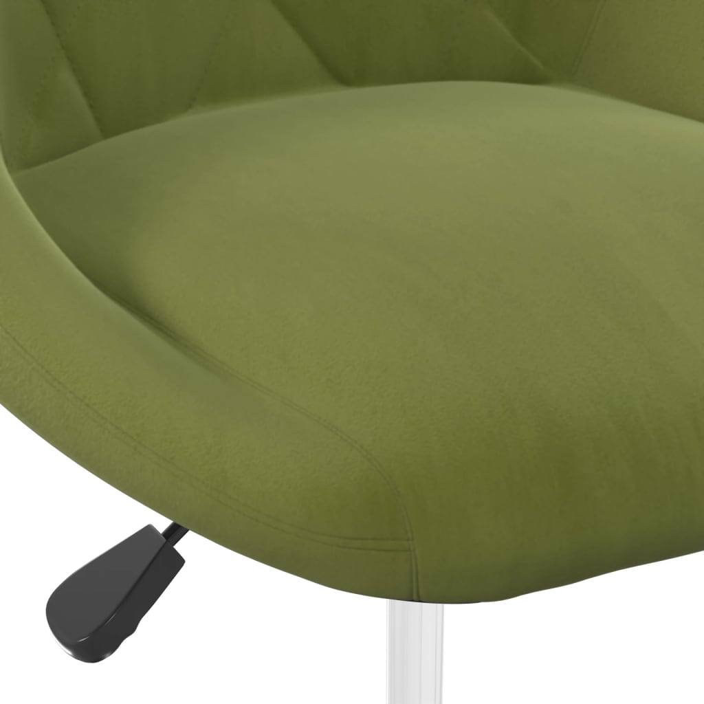Scaune de bucatarie pivotante, 2 buc., catifea, verde deschis, model 72 — imaginea 2