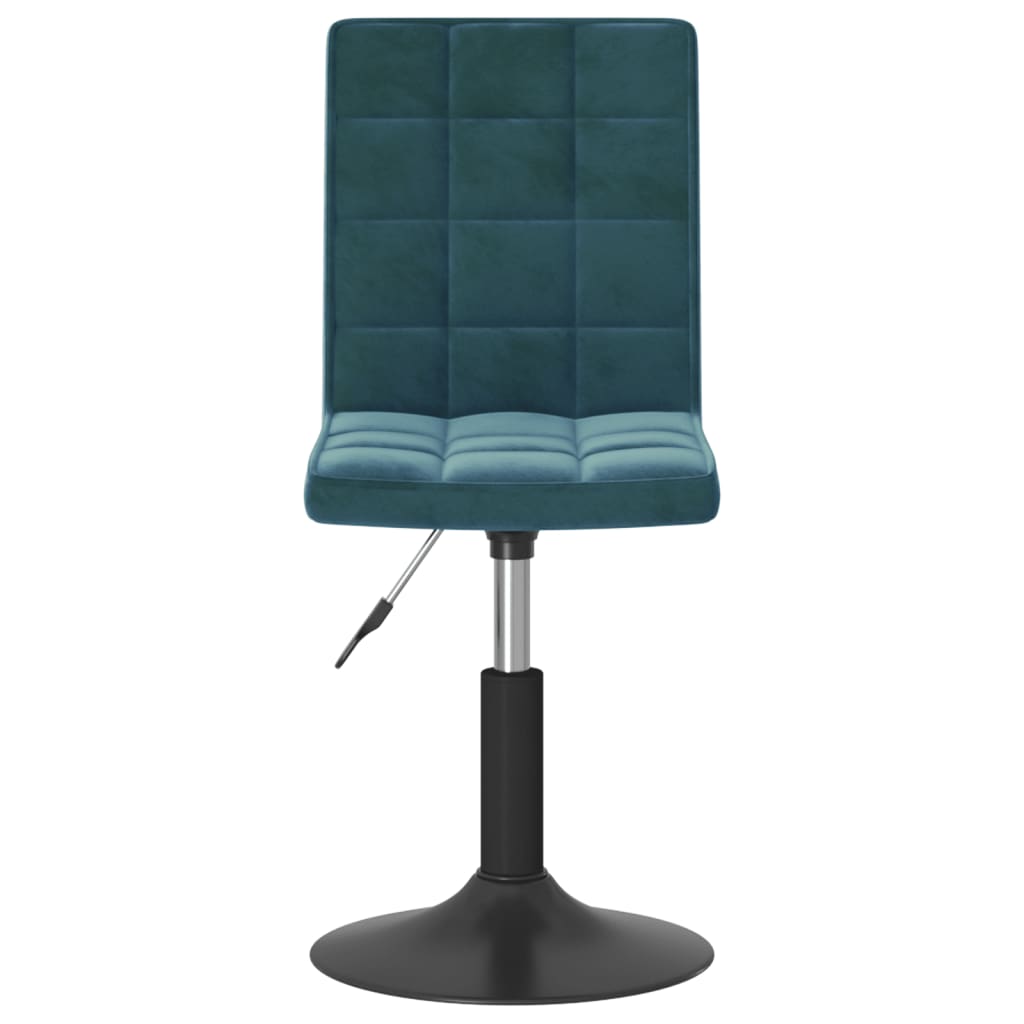 Scaune de bucatarie pivotante, 4 buc., catifea, albastru, model 5 — imaginea 7
