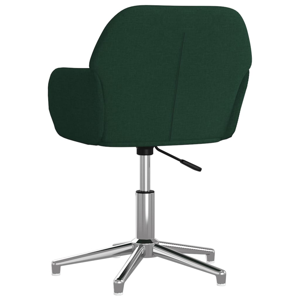 Scaune de bucatarie pivotante, 2 buc., textil, verde inchis, model 3