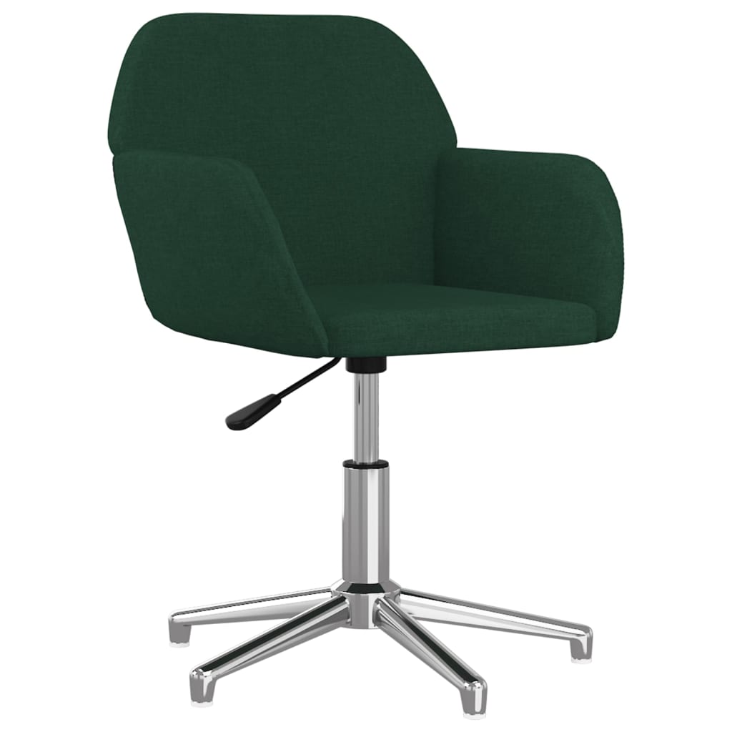 Scaune de bucatarie pivotante, 2 buc., textil, verde inchis, model 3 — imaginea 3