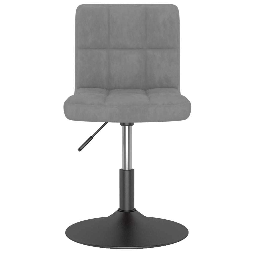 Scaune de bucatarie pivotante, 4 buc., catifea, gri deschis, model 36 — imaginea 7