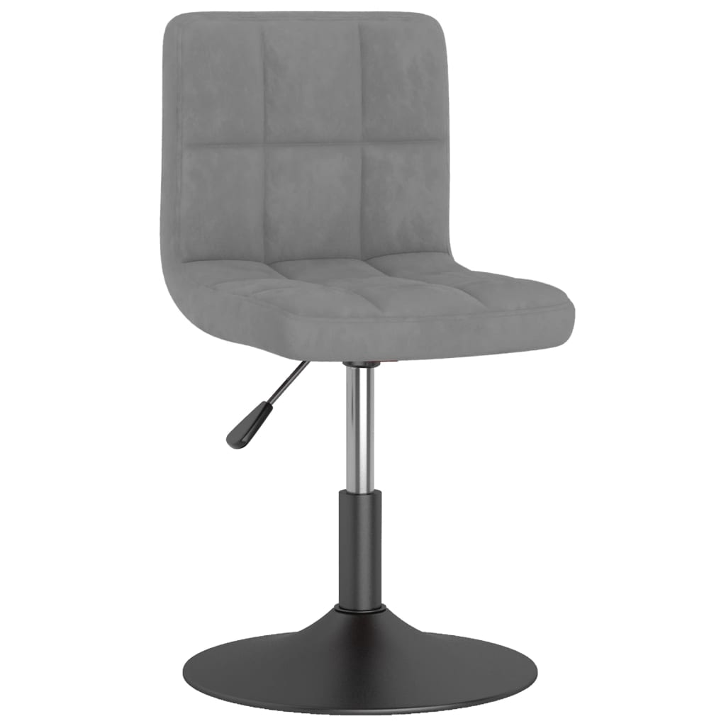 Scaune de bucatarie pivotante, 4 buc., catifea, gri deschis, model 36 — imaginea 8