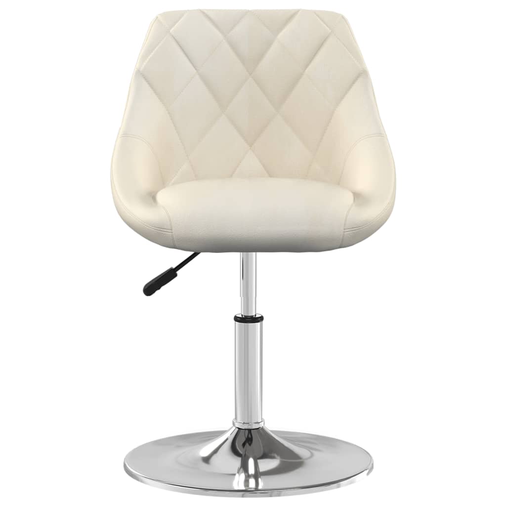 Scaune de bucatarie pivotante, 4 buc., catifea, crem, model 3 — imaginea 6