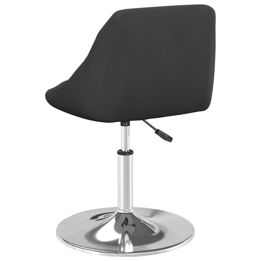 Scaune de bucatarie pivotante, 4 buc., catifea, negru, model 4