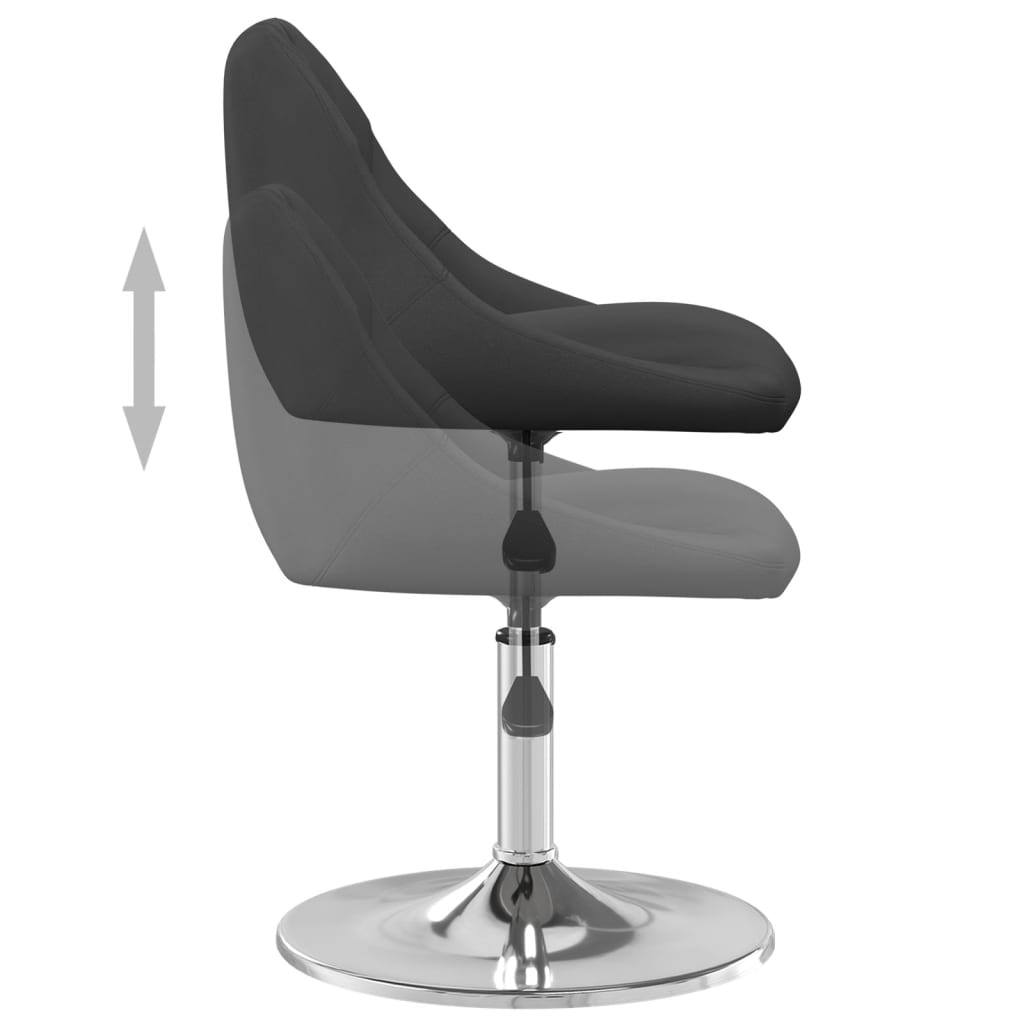 Scaune de bucatarie pivotante, 4 buc., catifea, negru, model 4 — imaginea 7