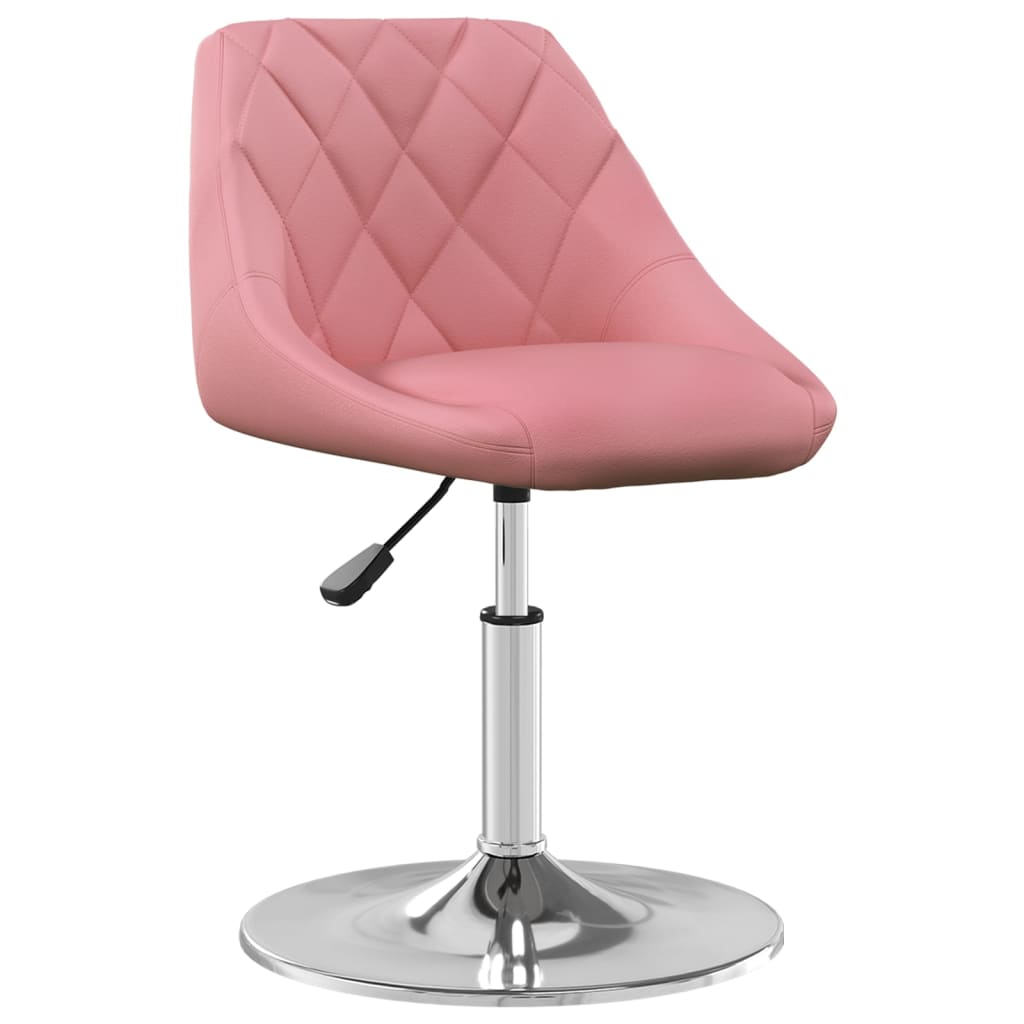 Scaune de bucatarie pivotante, 4 buc., catifea, roz, model 4 — imaginea 4