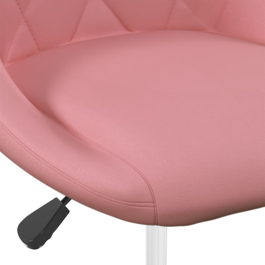 Scaune de bucatarie pivotante, 4 buc., catifea, roz, model 4 — imaginea 8