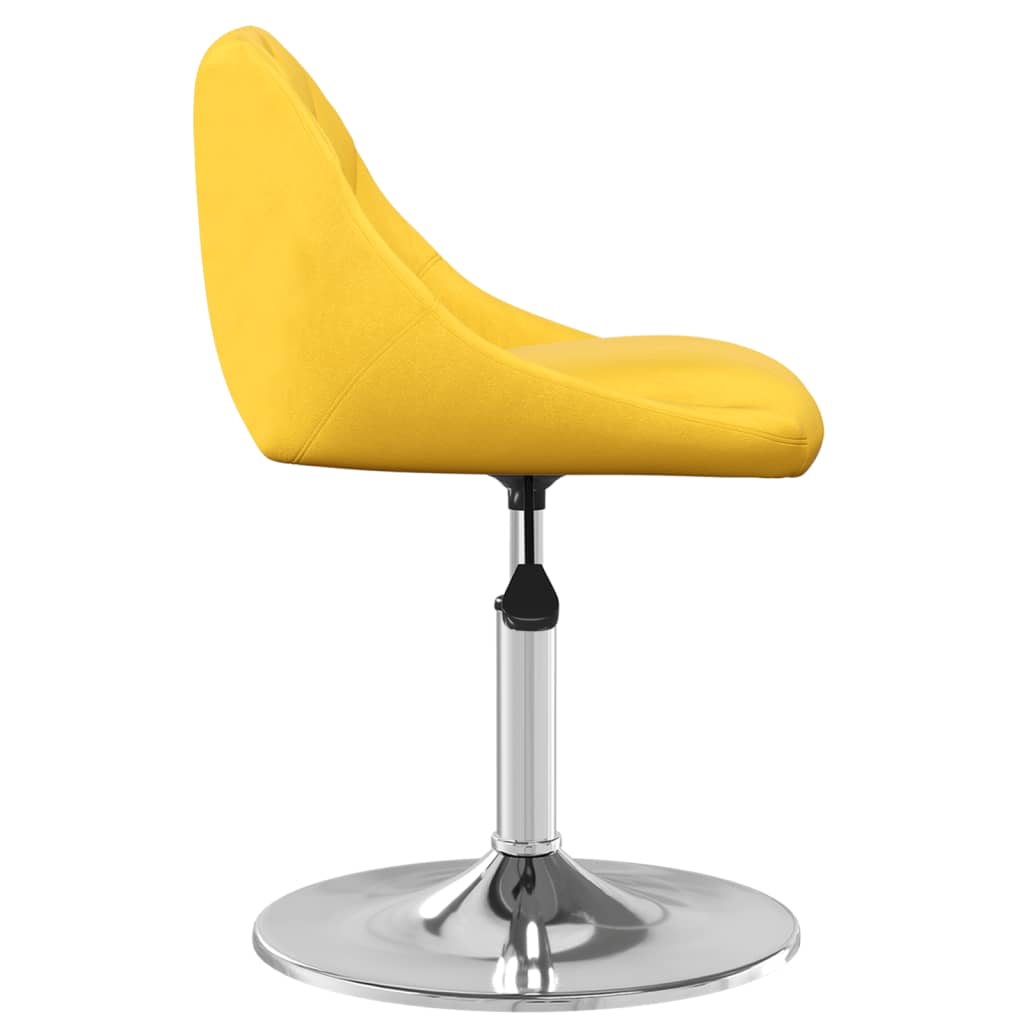 Scaune de bucatarie pivotante, 4 buc., catifea, galben mustar, model 36 — imaginea 2