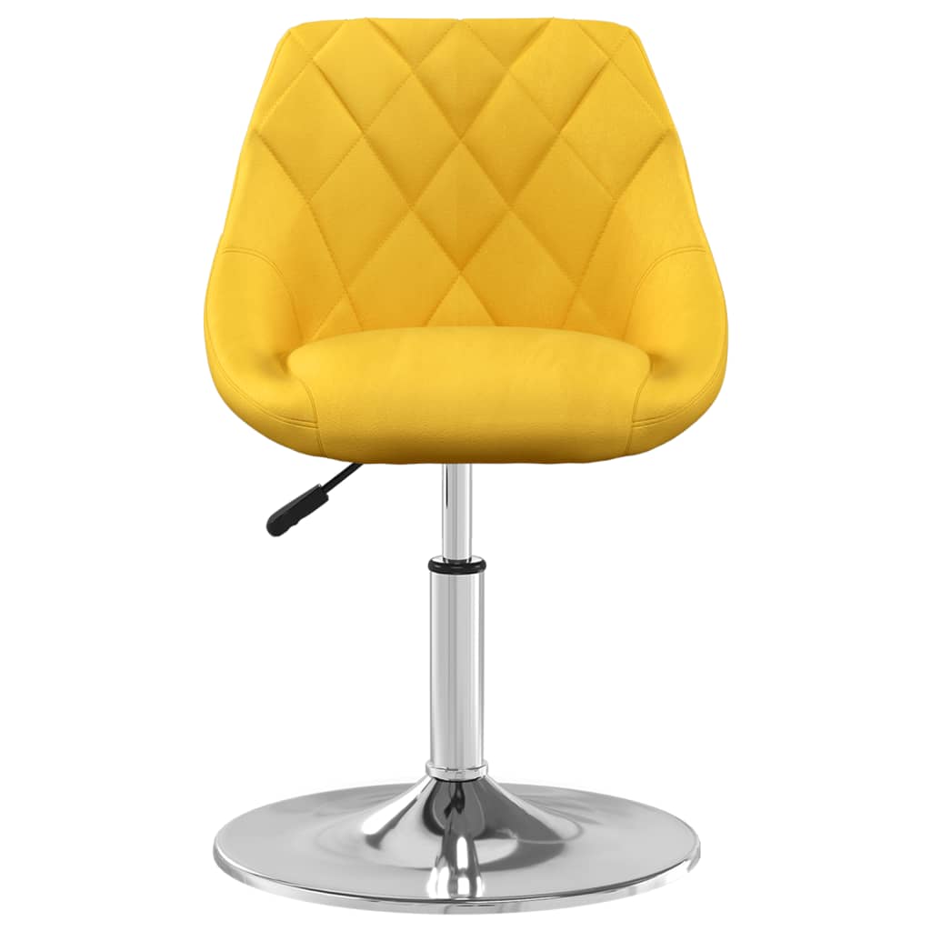 Scaune de bucatarie pivotante, 4 buc., catifea, galben mustar, model 36 — imaginea 5